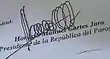 Signature de Horacio Cartes