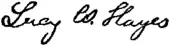 signature de Lucy Webb Hayes