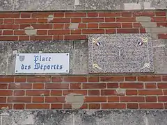 Plaque des déportés.