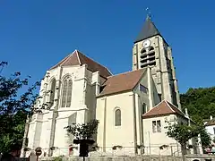 Église Saint-Germain-l'Auxerrois, vue d'ensemble depuis l'est.