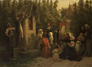 Prière avant la récolte du houblon, 1862 Musée des beaux-arts de Gand.
