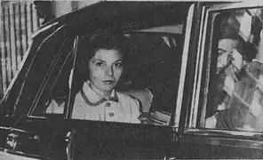 Isabel Perón durant son voyage en Argentine, 1966.