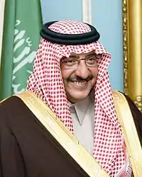 Mohammed ben Nayef Al Saoud, prince héritier et vice-Premier ministre Premier ministre de 2015 à 2017 et ministre de l'Intérieur de 2012 à 2017.