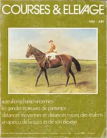 Prince Rose (1928-1944), étalon chef de race, en couverture de la revue française Courses & Élevage de mai-juin 1985.