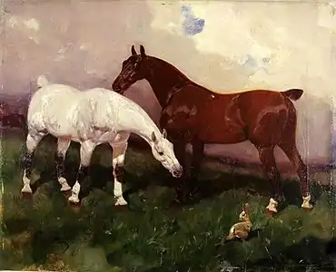 Les Chevaux et le lapin (vers 1880), musée des Beaux-Arts de Libourne.