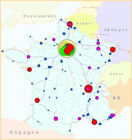 Les principales gares voyageurs du réseau.