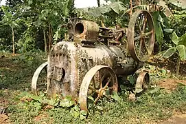 Ancienne locomotive à Sundy (Principe).