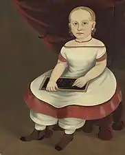 Prior-Hamblin School, Little Girl with Slate, c. 1845