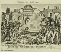 Prise du Marché des Innocents. Journée du 28 juillet 1830