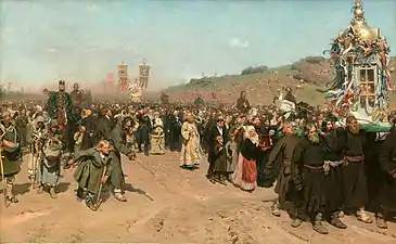 Ilya Répine, Procession religieuse dans la province de Koursk  (1880–1883).