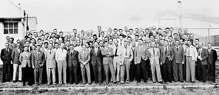 Photographie de Wernher von Braun et son équipe, lors de l'opération PaperClip.