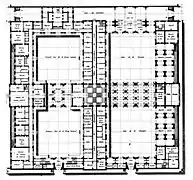 Projet pour le siège de la Ferme générale, Paris - Plan.