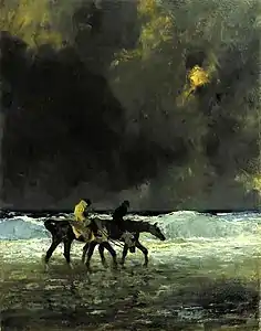 Promenade de chevaux au bord de mer à Dieppe (vers 1880), musée des Beaux-Arts de Libourne.