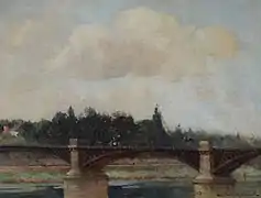 Promenade estivale sur le pont de Chatou, collection Pierre-François Maincent.