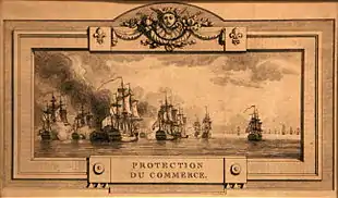 Pendant la guerre de Succession d'Autriche, la protection du commerce est l'une des missions essentielles de la Marine royale.
