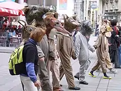 Manifestation contre la chasse à Vienne (Autriche) en 2008.