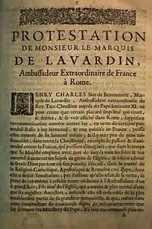 Page de garde imprimée avec une enluminure, l'orthographe et la typographie sont celles de l'ancien français.