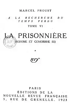 Image illustrative de l’article La Prisonnière (roman)
