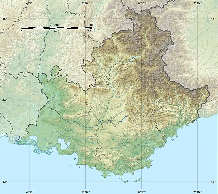 voir sur la carte de Provence-Alpes-Côte d'Azur