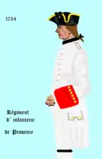 régiment de Provence de 1734 à 1762