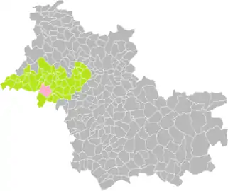Prunay-Cassereau dans le canton de Montoire-sur-le-Loir en 2016.