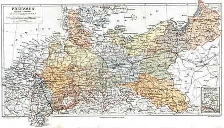La Prusse en 1905 avec ses 14 provinces.