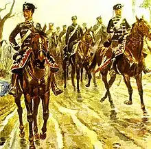 Cavalerie prussienne au début du XIXe siècle.