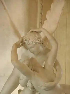 Psyché ranimée par le baiser de l'Amour par Antonio Canova, musée du Louvre.