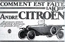 Une publicité de l'Excelsior (journal) du 4 mai 1919