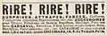 Publicité parue dans Le Rire en 1907.
