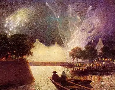 Feux d'artifice sur le port (1890).