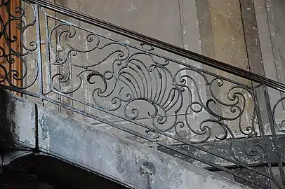 Détail de la rampe d'escalier