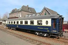 Une voiture Pullman Étoile du Nord construite pour la Compagnie internationale des wagons-lits et préservée par la Zuid-Limburgse Stoomtrein Maatschappij.