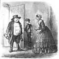 Mr Pumblechook, Pip et Mrs Joe, par John McLenan.