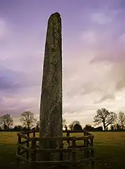 Le menhir de Punchestown, Irlande.