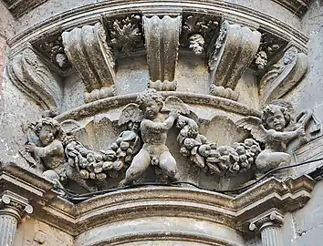 Molinier : putti et guirlande d'abondance.