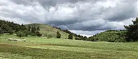 Vue du puy de la Combegrasse (à gauche).