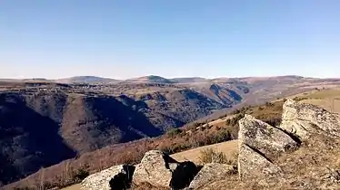 Le plateau vu depuis Picarel.