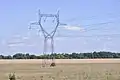 Pylône de type Chat 400 kV 2 ternes.