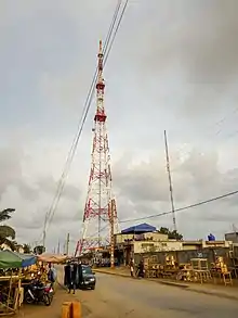 Pylône de radio diffusion de l'ORTB installé à Abomey-Calavi au Bénin.