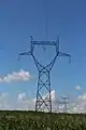 Pylône de type Chat 400 kV 1 terne.