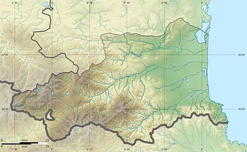 Voir sur la carte topographique des Pyrénées-Orientales