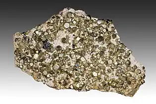 Pyrite - mine de Batère, Pyrénées-Orientales (17 × 11 cm)