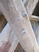 Chevilles de bois dur utilisées