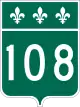 Panneau route 108