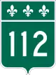 Panneau route 112