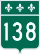 Panneau route 138