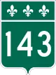 Panneau route 143