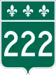 Panneau route 222