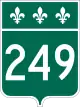 Panneau route 249